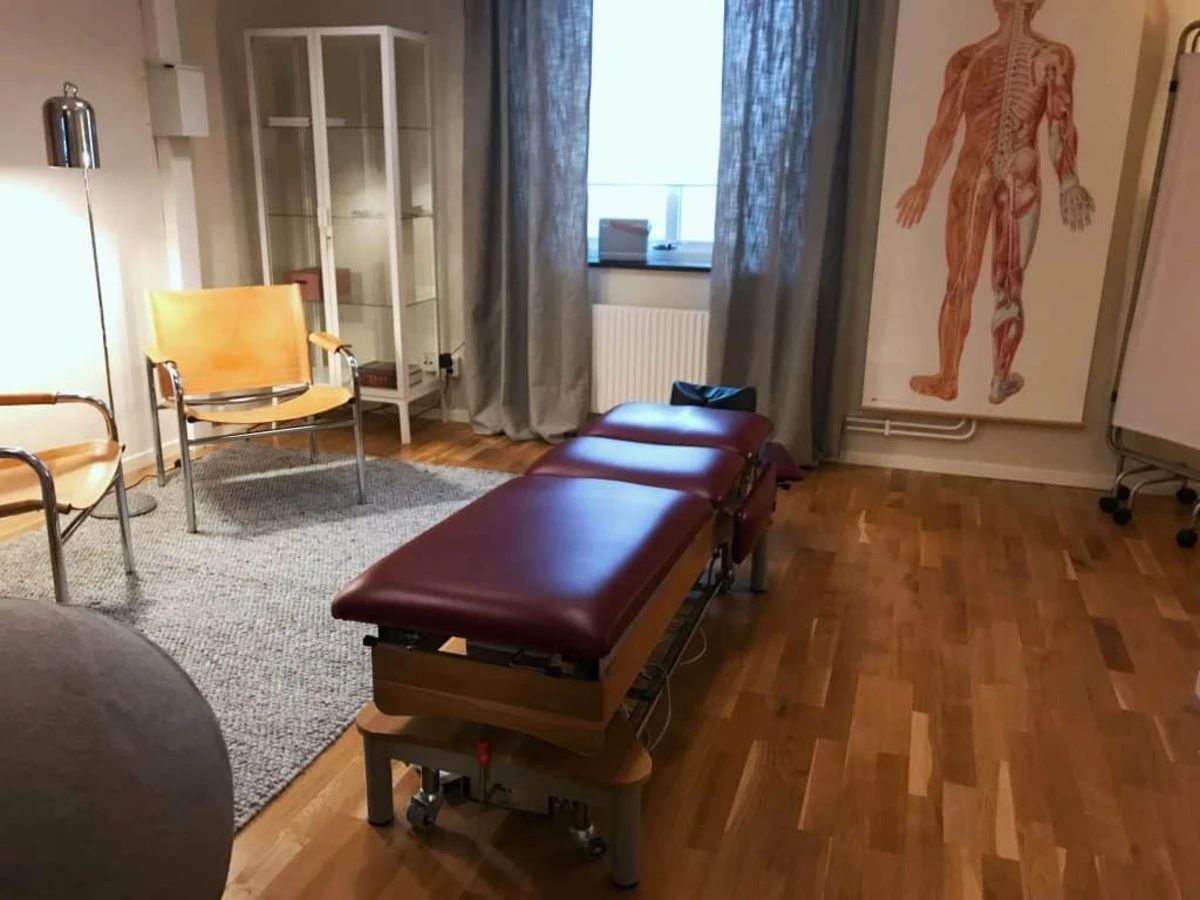 Behandlingsrummet hos Osteopatkliniken i Linköping
